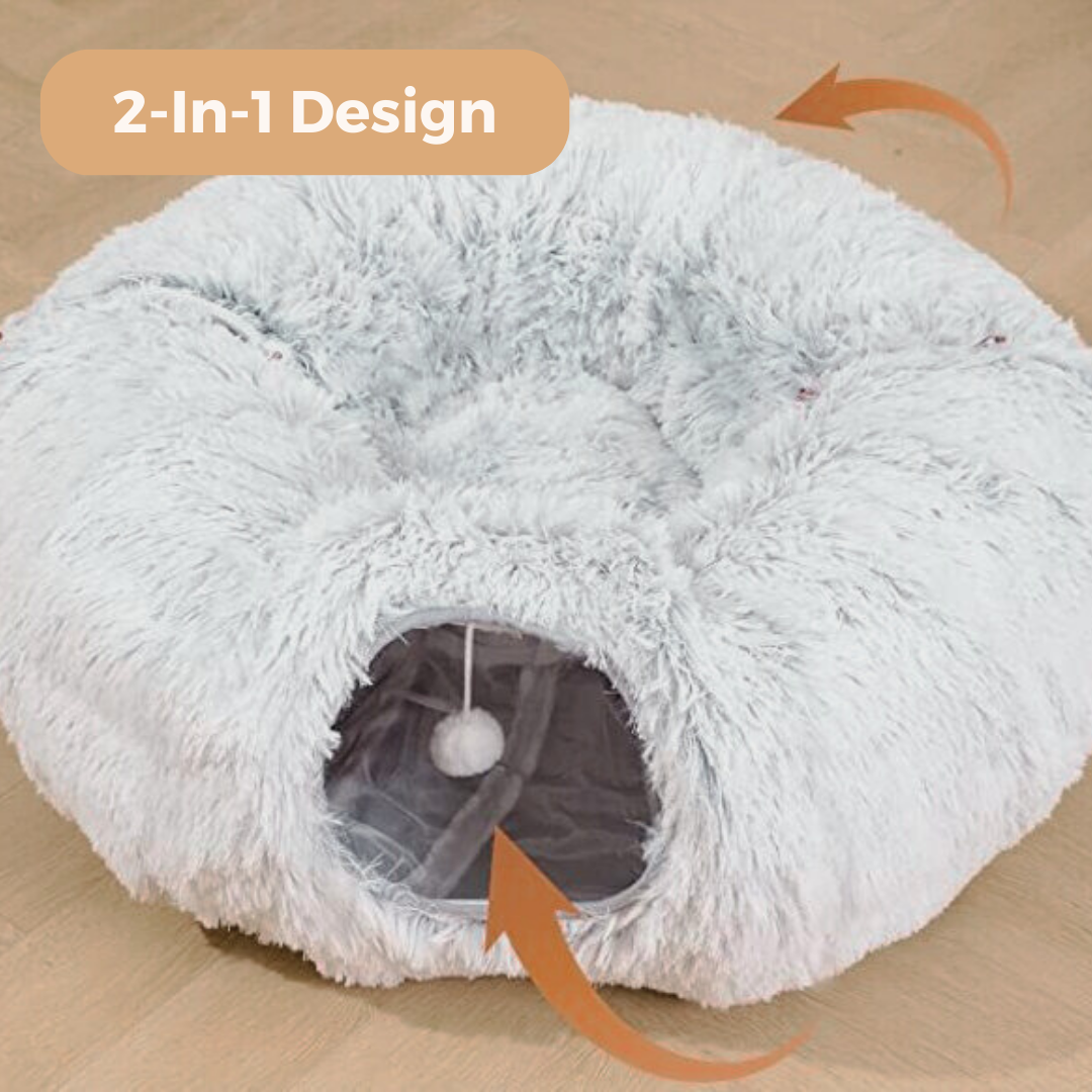 2-in-1 Cat Tunnel Bed