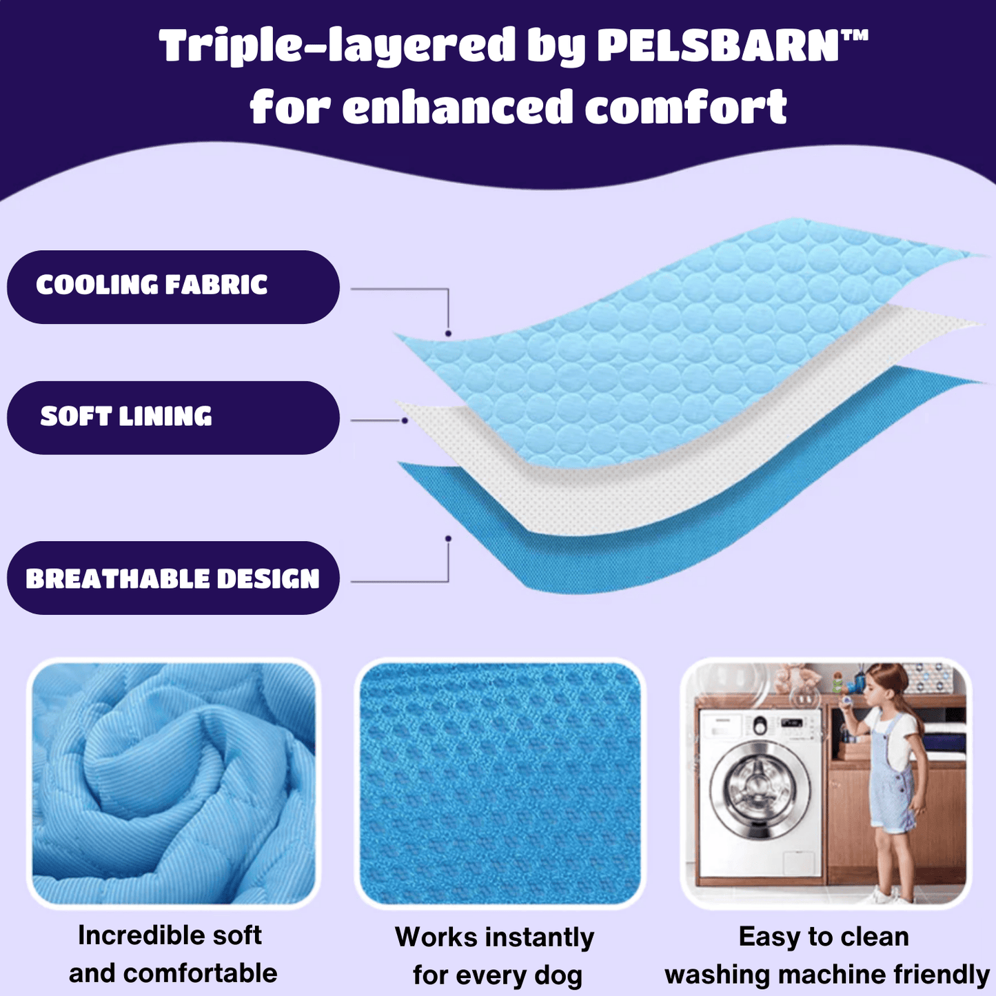 Pelsbarn Cooling Bed (4x more effective)