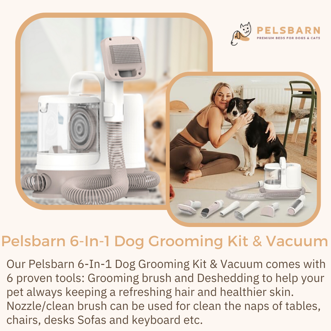 Pelsbarn 6-In-1 Dog Grooming Kit & Vacuum