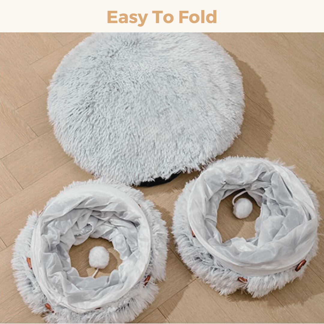 2-in-1 Cat Tunnel Bed