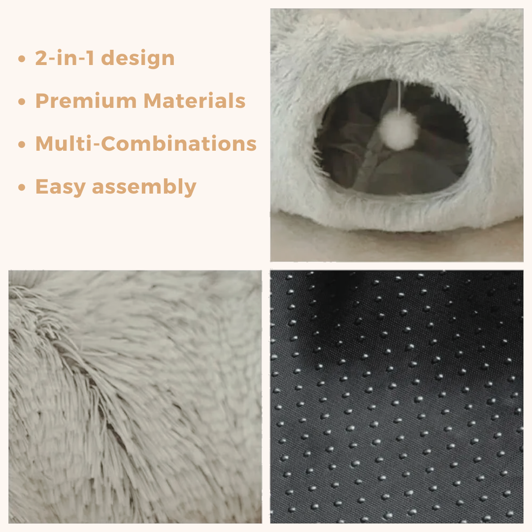 2-in-1 Cat Tunnel Bed