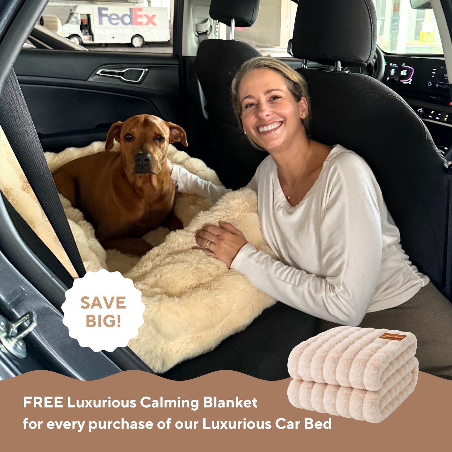 Luxurious Car Bed + Free Luxurious Calming Blanket