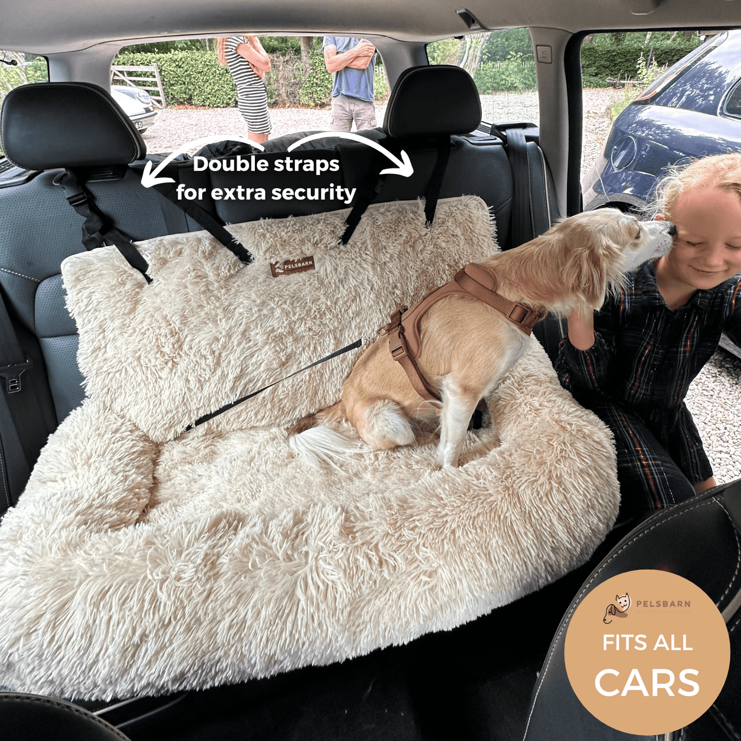 Cómoda cama protectora para coche Pelsbarn