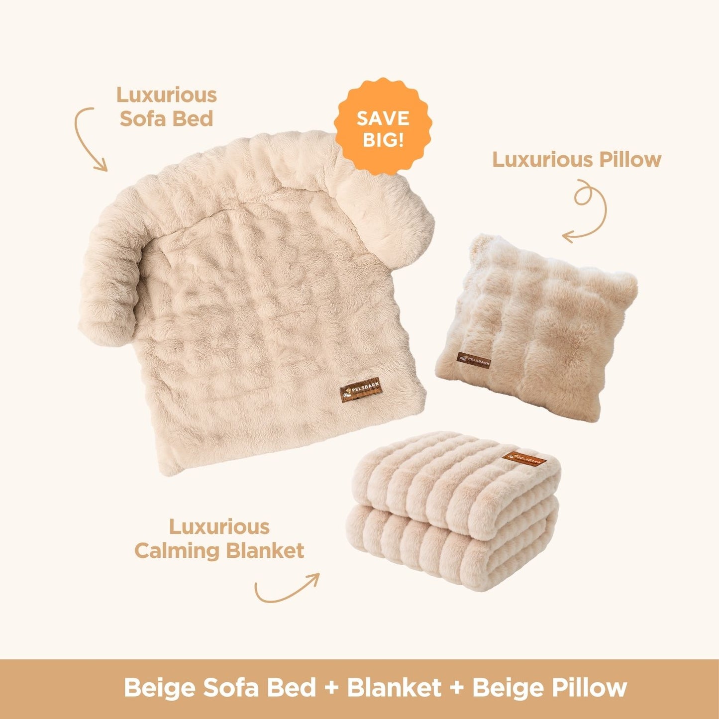 Luxurious Living Room Kit (Bed + Blanket + Pillow)