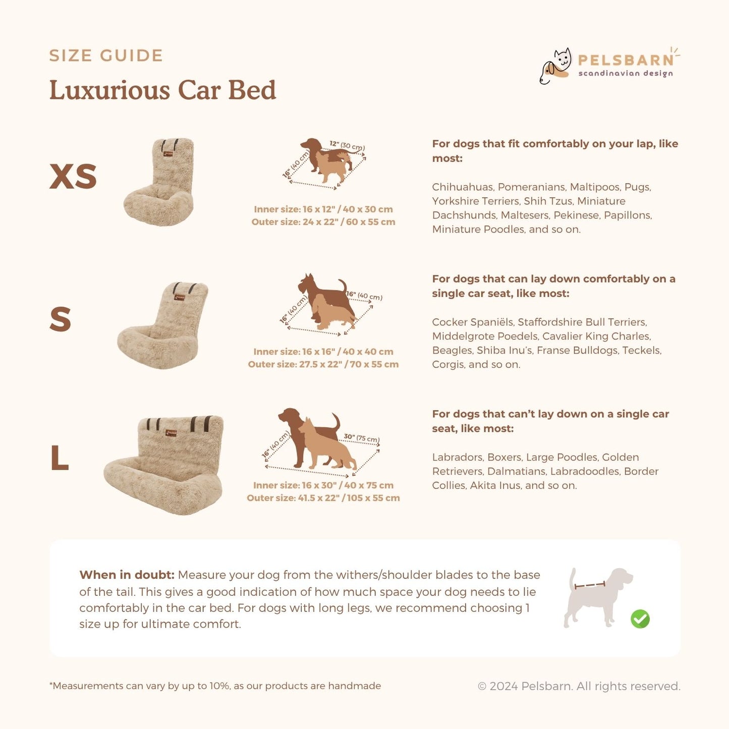 Luxurious Car Bed + Free Calming Chews