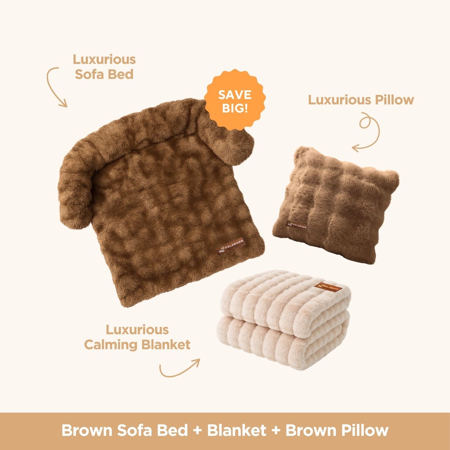 Luxurious Living Room Kit (Bed + Blanket + Pillow)