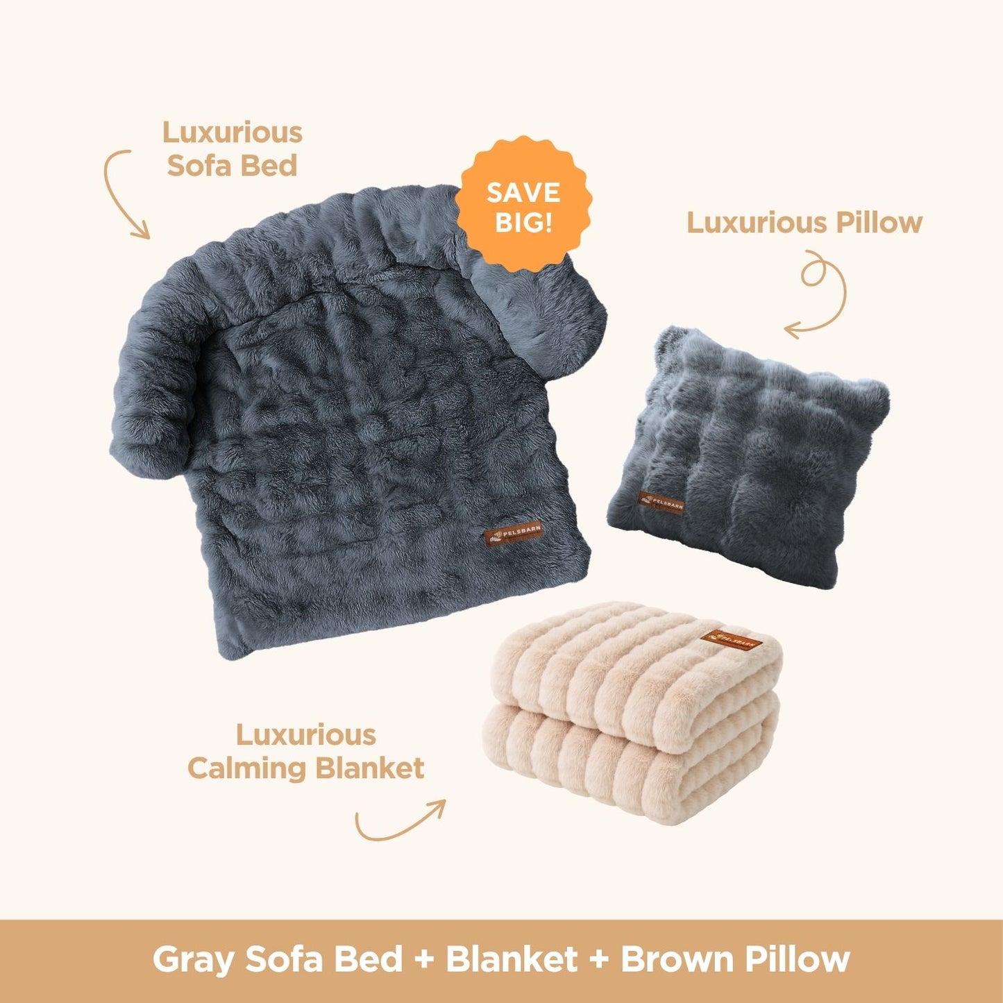 Luxurious Living Room Kit (Bed + Blanket + Pillow)