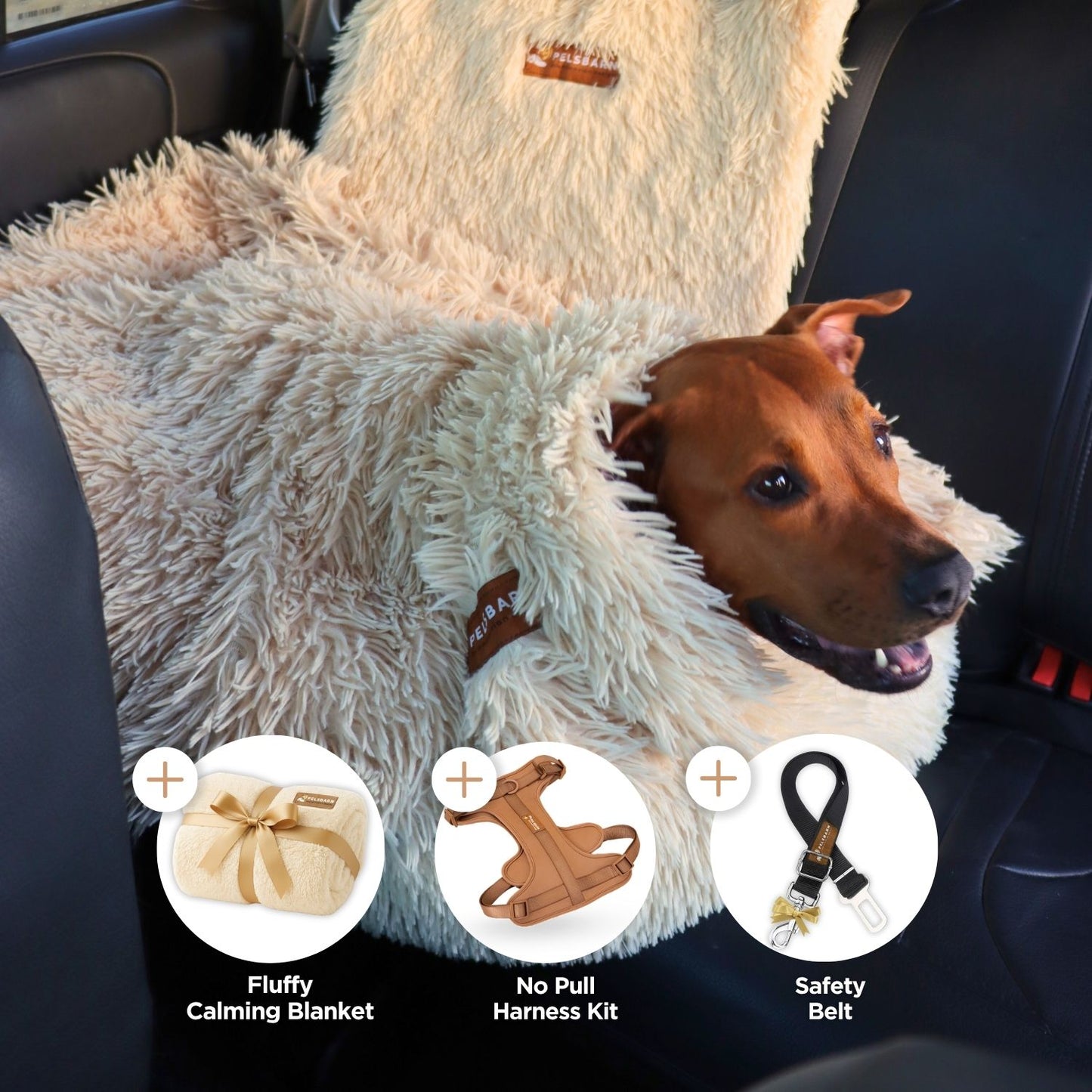 Fluffy Car Bed Travel Safety Kit