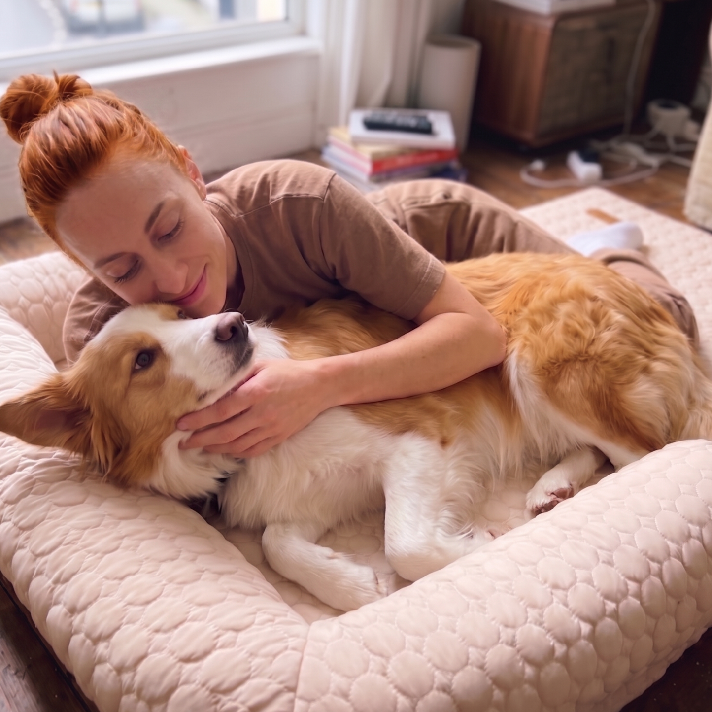 Cama refrescante para perros de tamaño humano