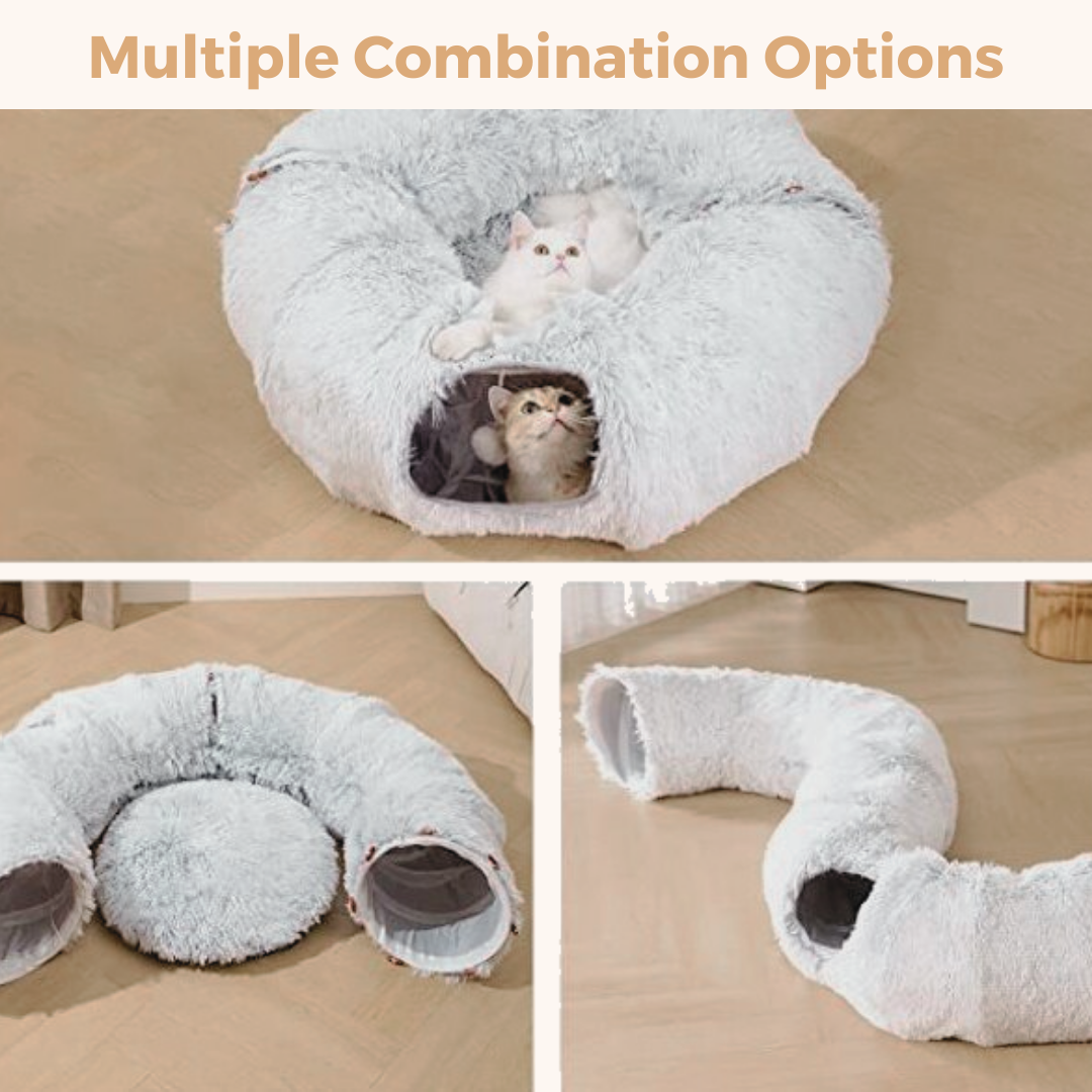 2-in-1 Cat Tunnel Bed