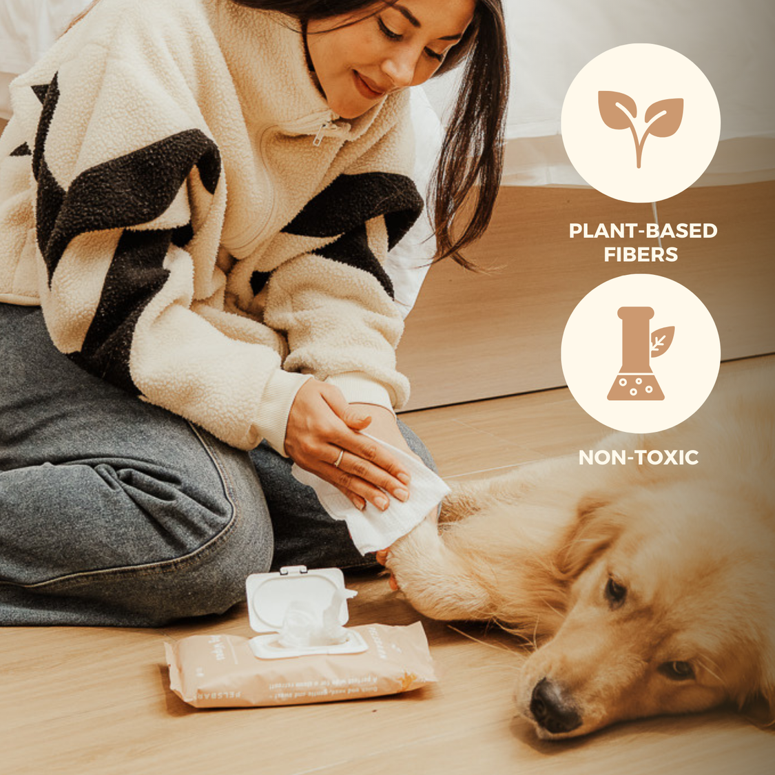 Eco Dog Wipes for clean paws