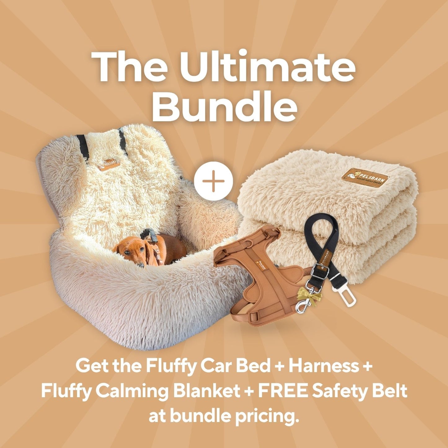 Fluffy Car Bed Travel Safety Kit