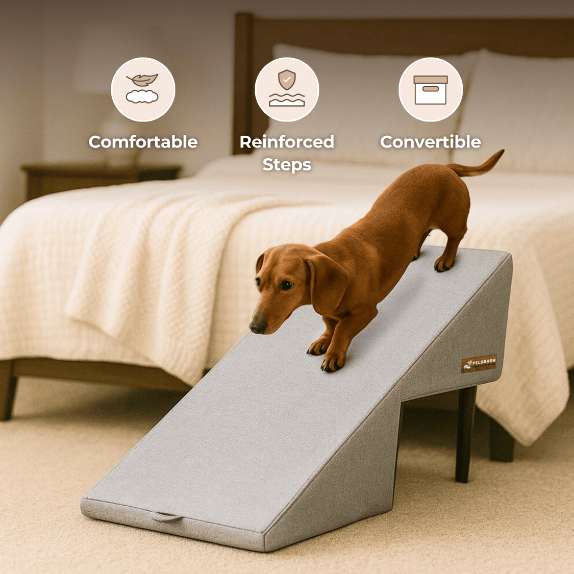 Pelsbarn 2 in 1 Convertible Dog Ramp