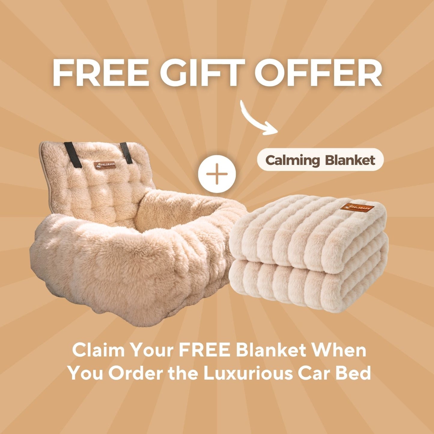 Luxurious Car Bed + Free Luxurious Calming Blanket