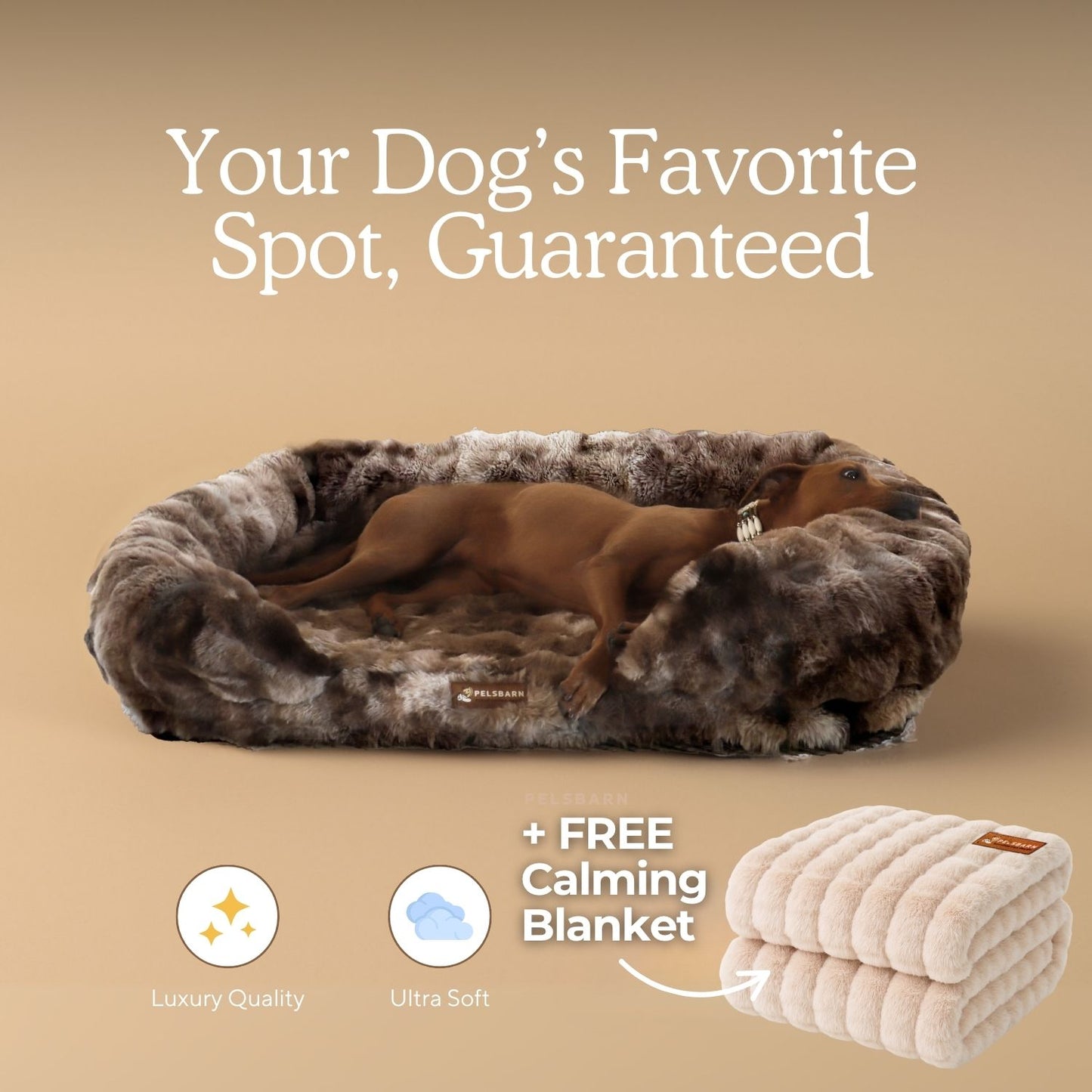 Luxurious Orthopedic Bed + FREE Luxurious Calming Blanket