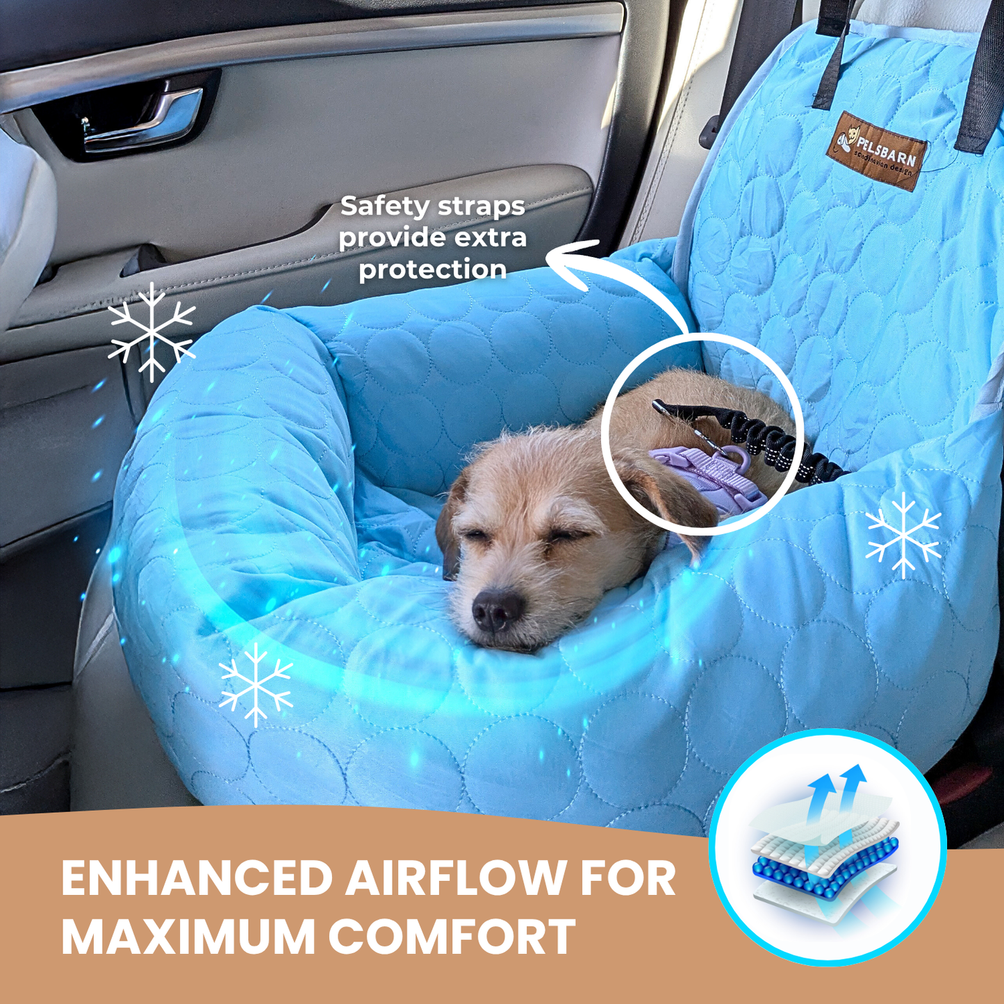 Pelsbarn Cooling Car Bed