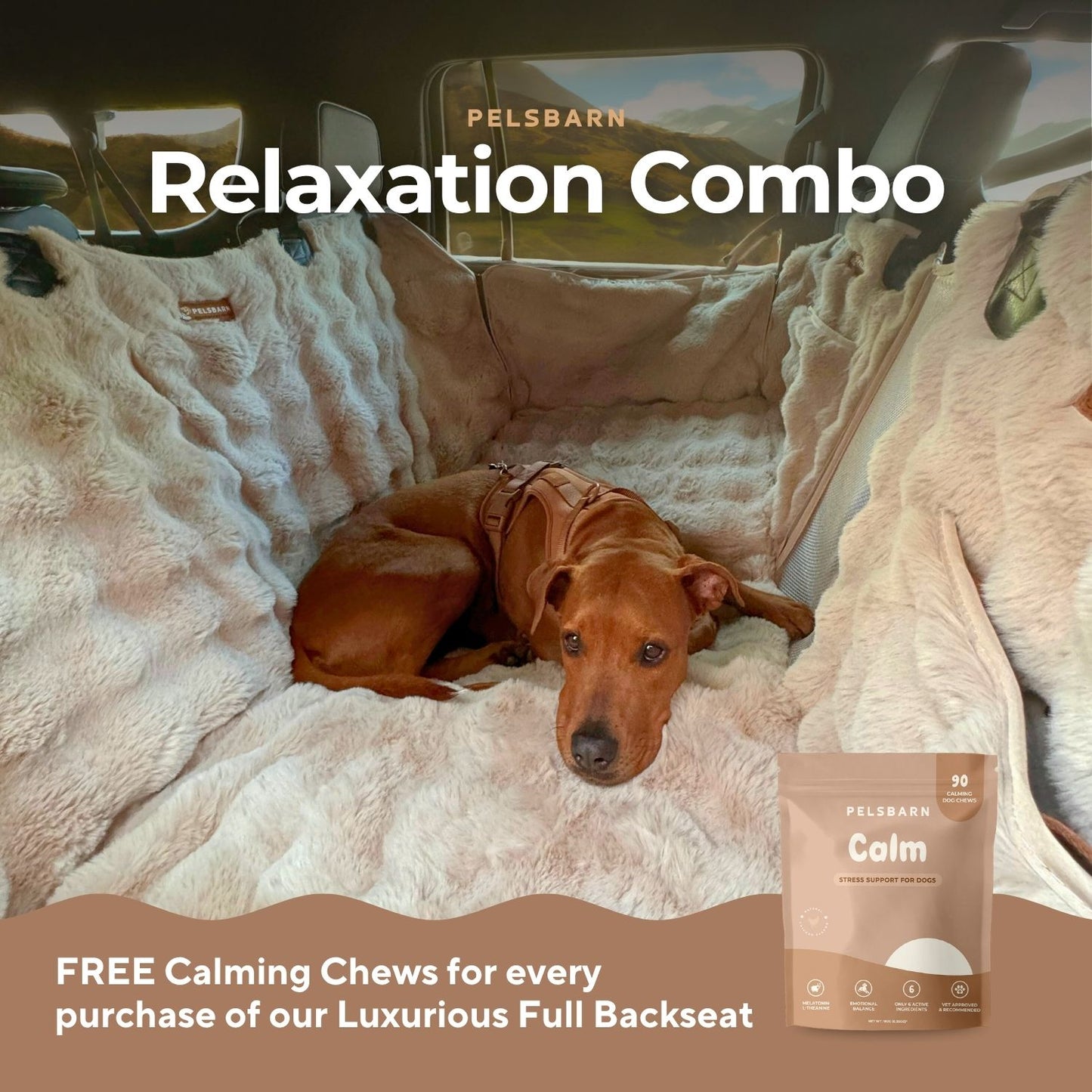 Luxurious Full Backseat + Free Calming Chews