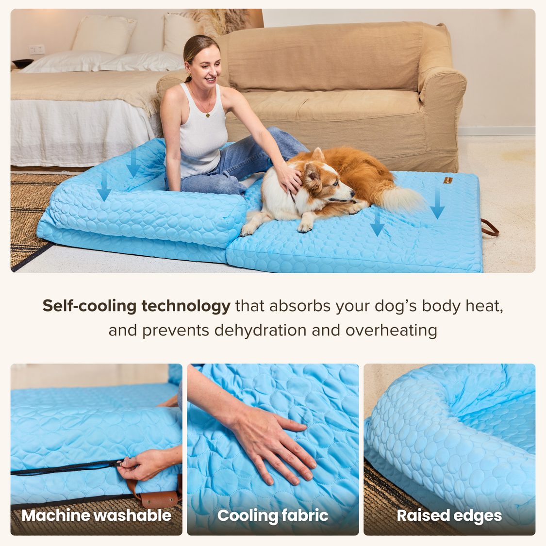 Human Size Cooling Dog Bed