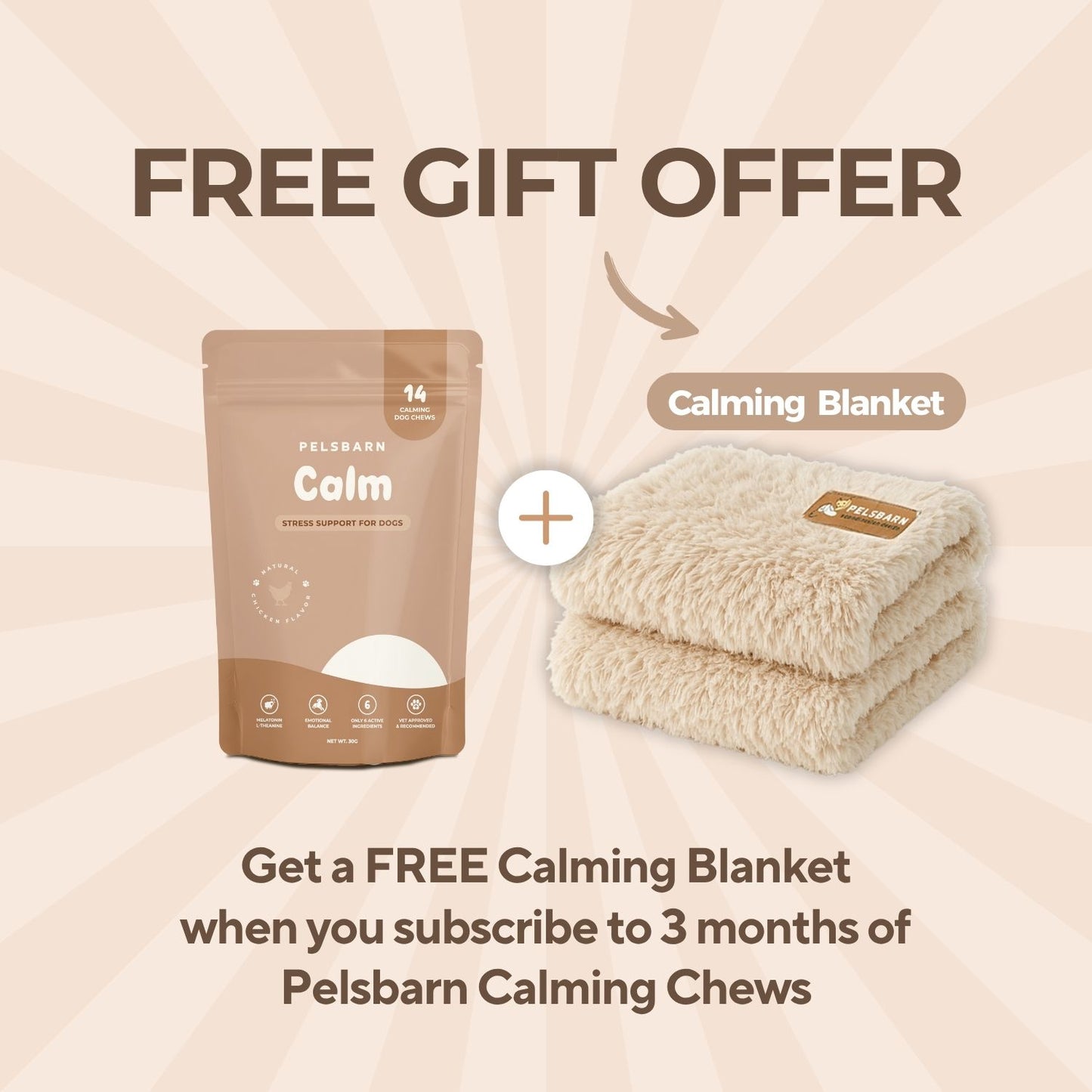 Pelsbarn Calming Chews + Free Calming Blanket
