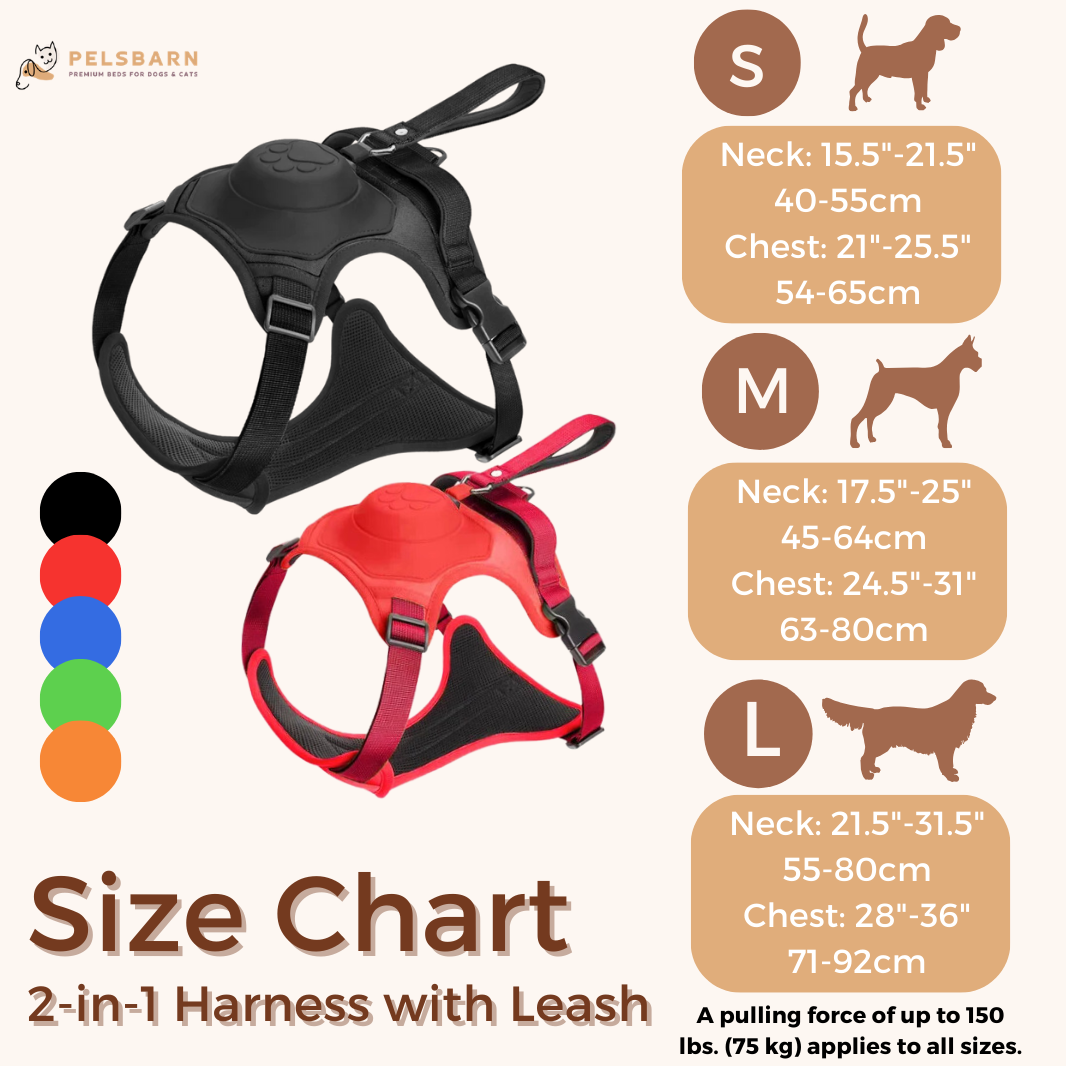 All-In-One Dog Harness & Retractable Leash