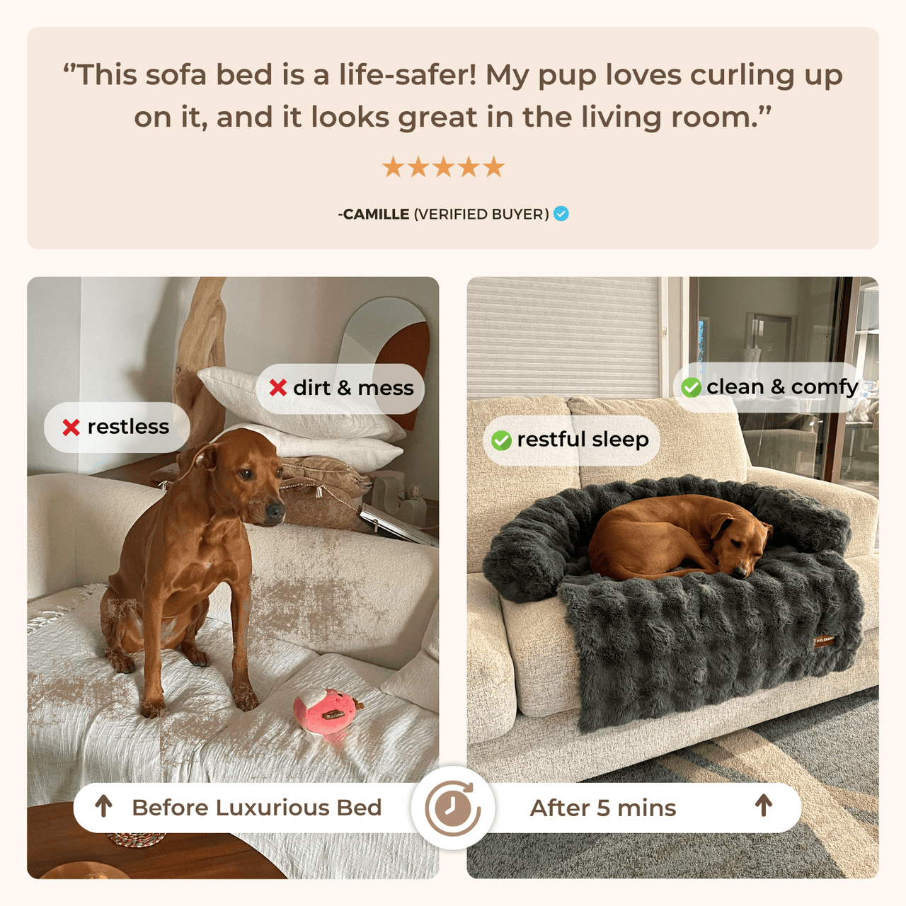 Pelsbarn Luxurious Sofa Bed