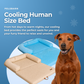 Cama refrescante para perros de tamaño humano