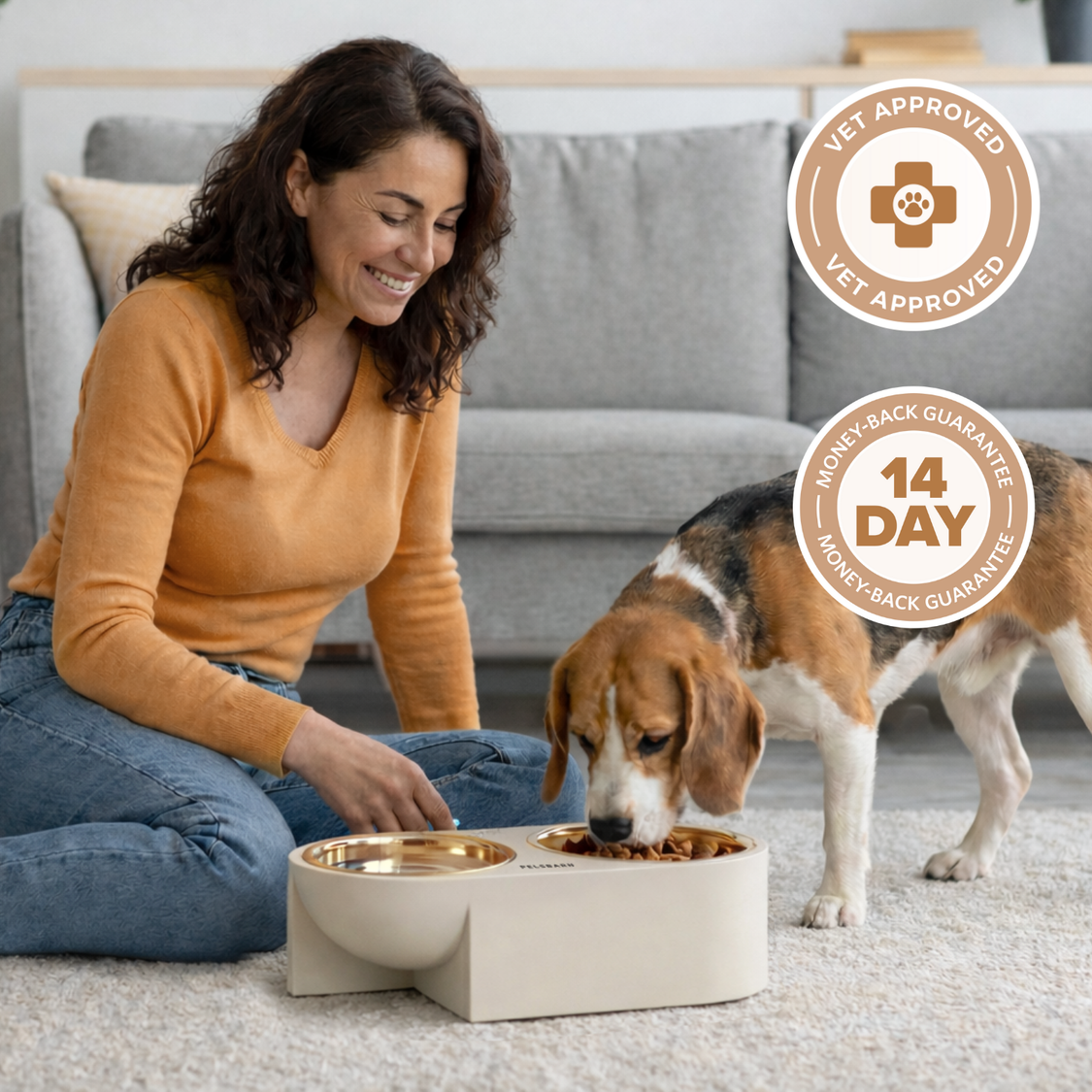 Pelsbarn Dual Dinner Bowl