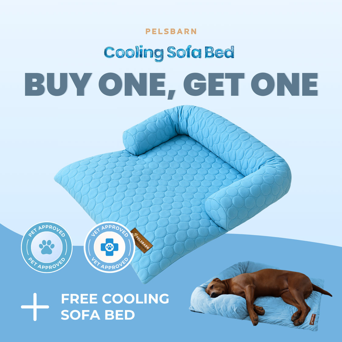 Pelsbarn Cooling Bed (4x more effective) BOGO Deal