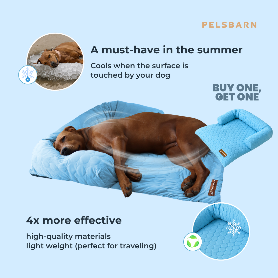 Pelsbarn Cooling Bed (4x more effective) BOGO Deal