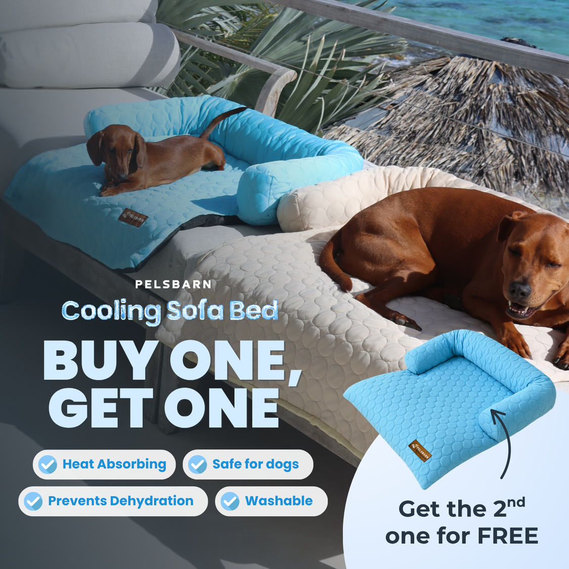 Pelsbarn Cooling Bed (4x more effective) BOGO Deal