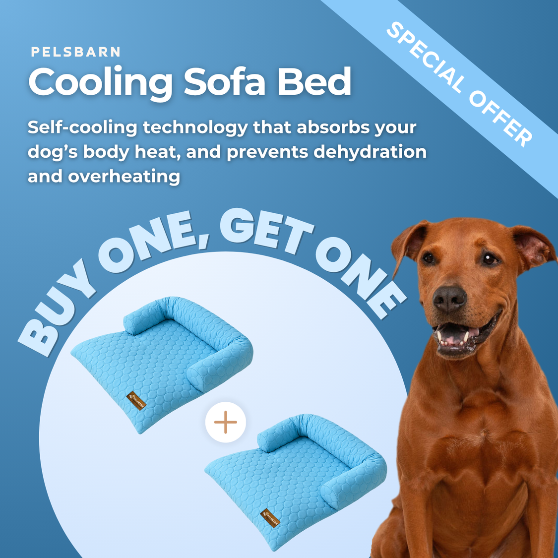 Pelsbarn Cooling Bed (4x more effective) BOGO Deal