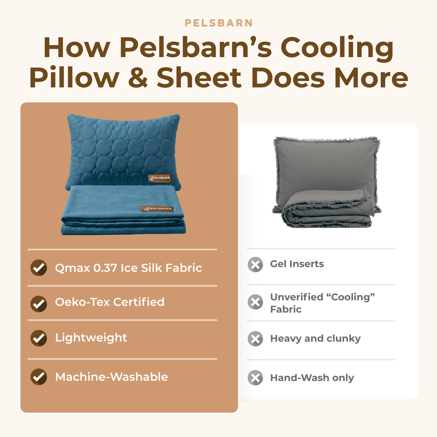 Pelsbarn Cooling Pillow & Sheet