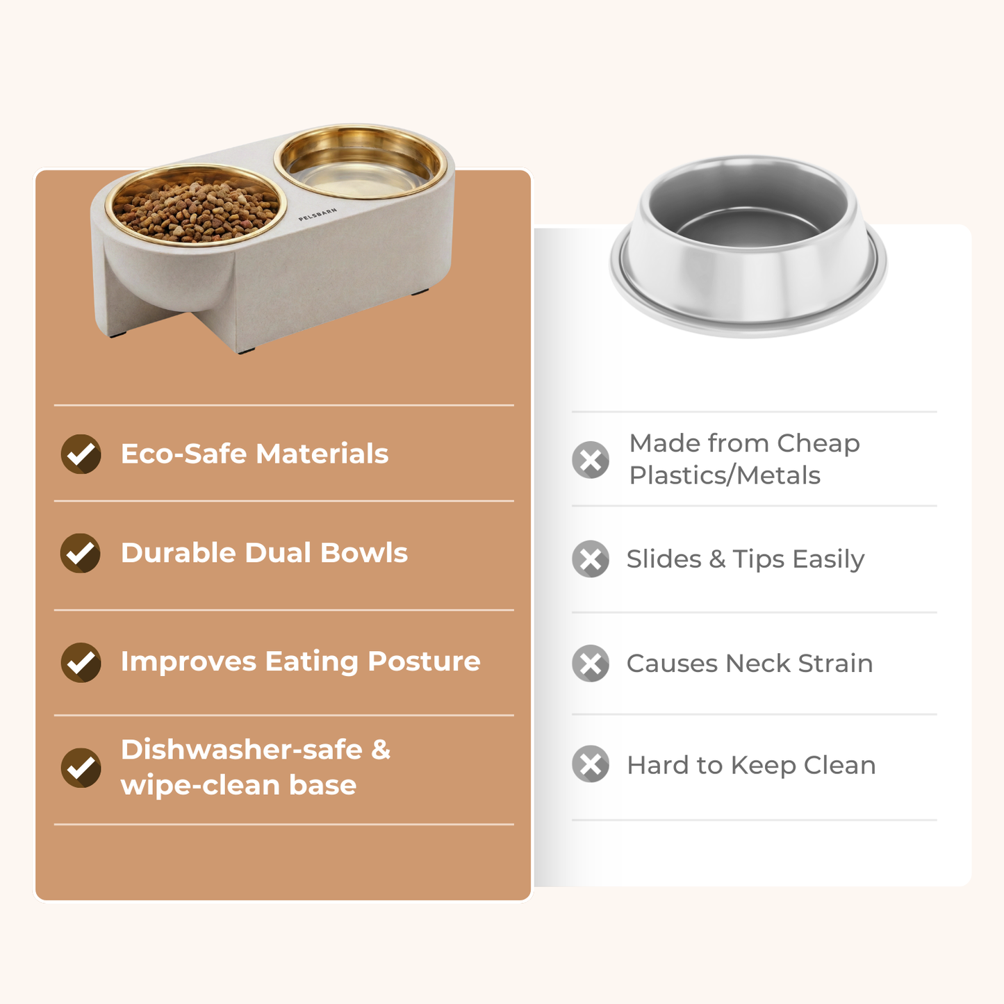 Pelsbarn Dual Dinner Bowl