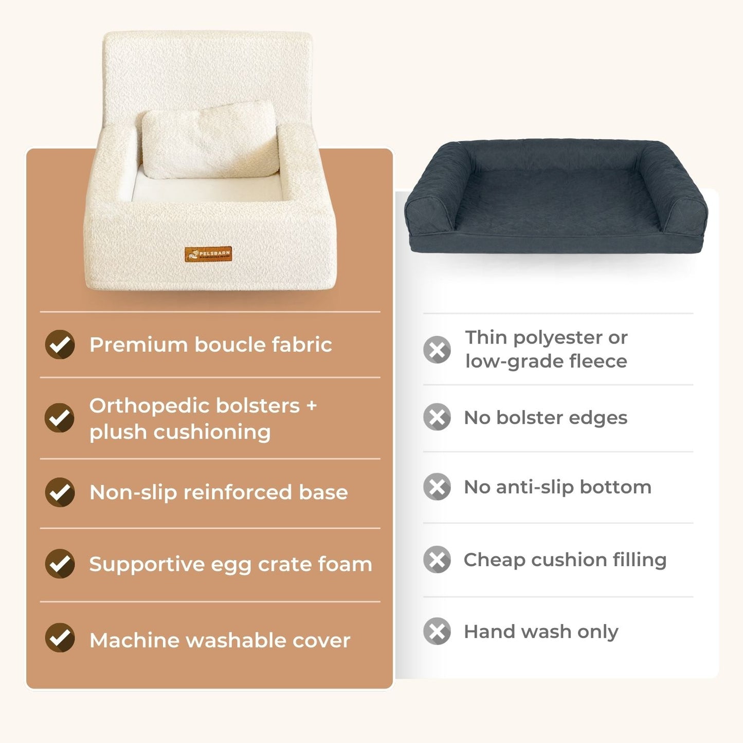 The Real Dog Bed + Free Calming Blanket