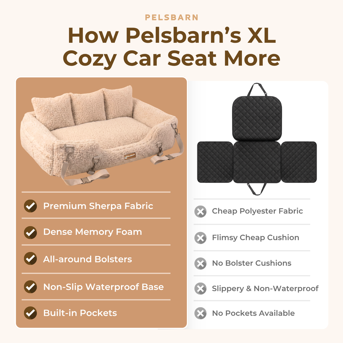 Pelsbarn Cozy Car Seat XL