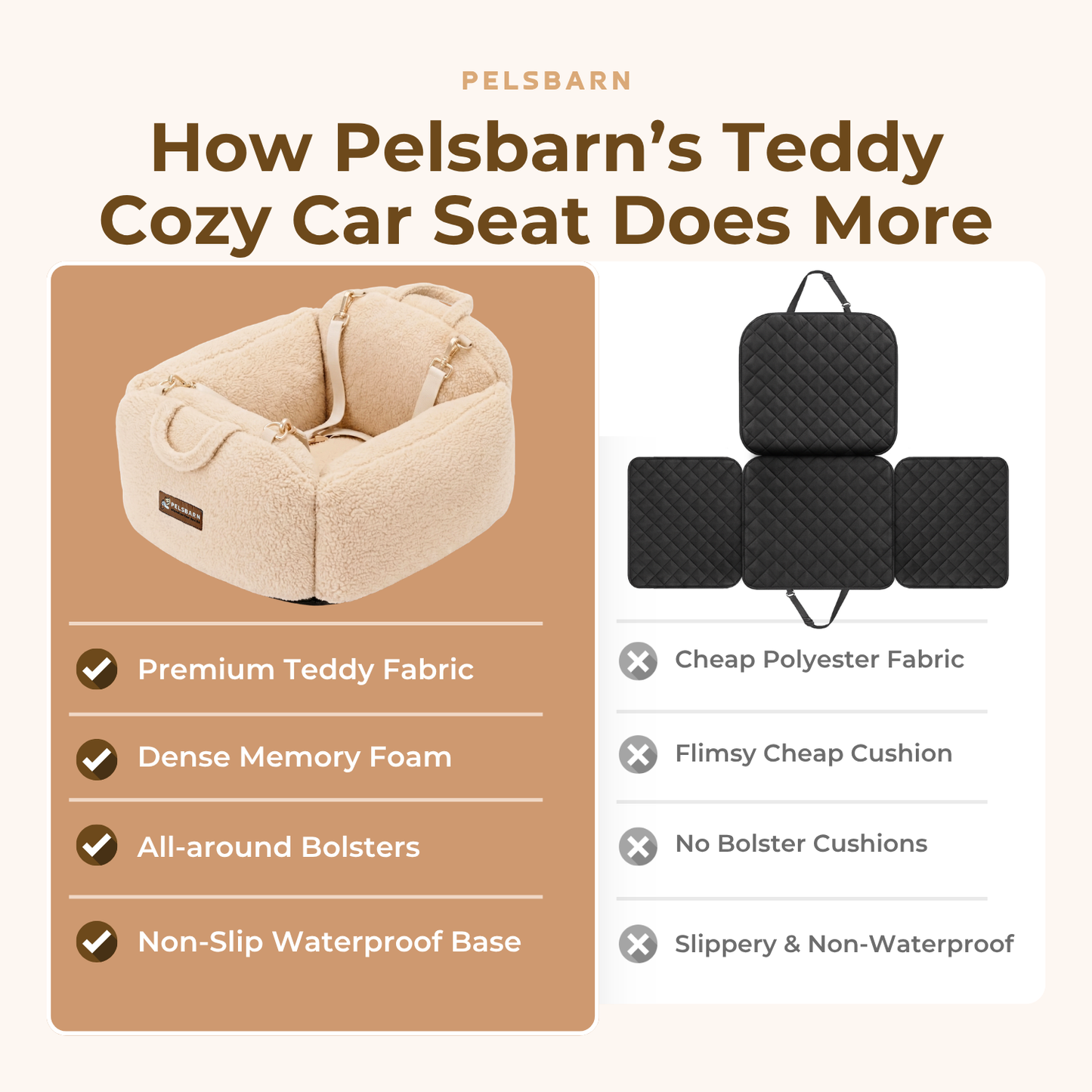 Pelsbarn Teddy Cozy Car Seat