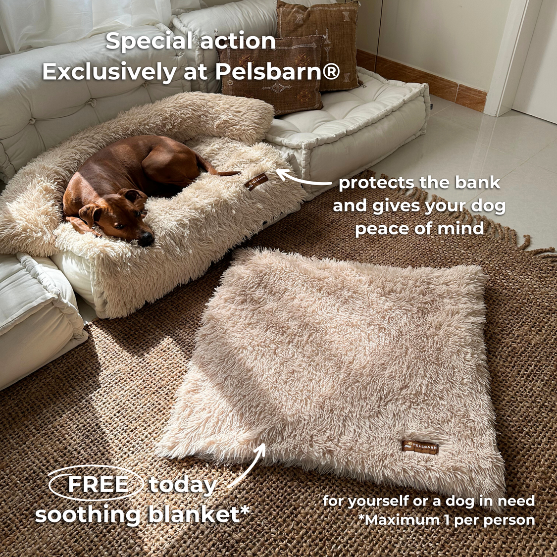 Original Pelsbarn Bed + FREE calming blanket