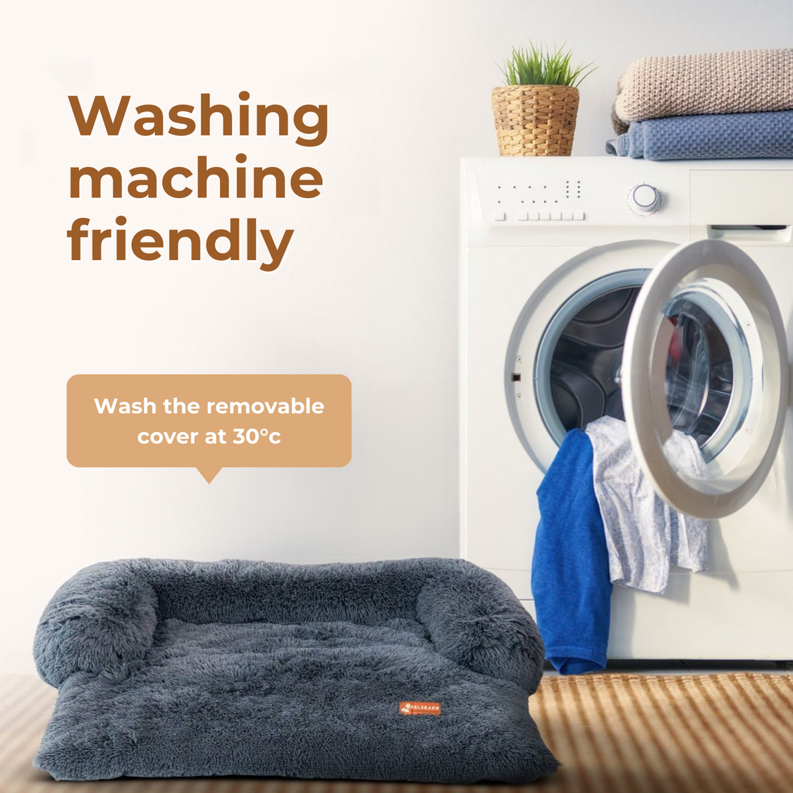 Original Pelsbarn Bed + FREE calming blanket