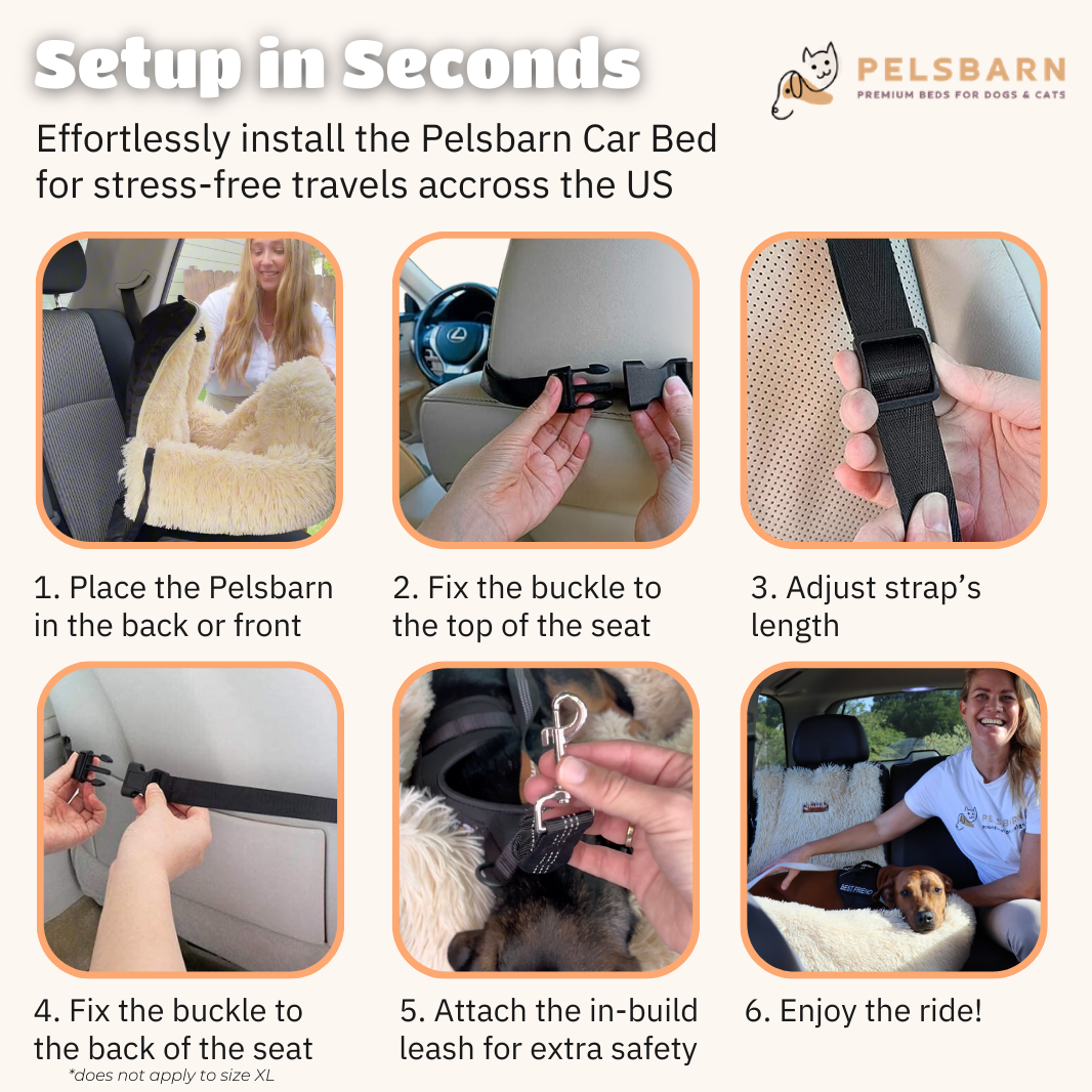 Cómoda cama protectora para coche Pelsbarn 