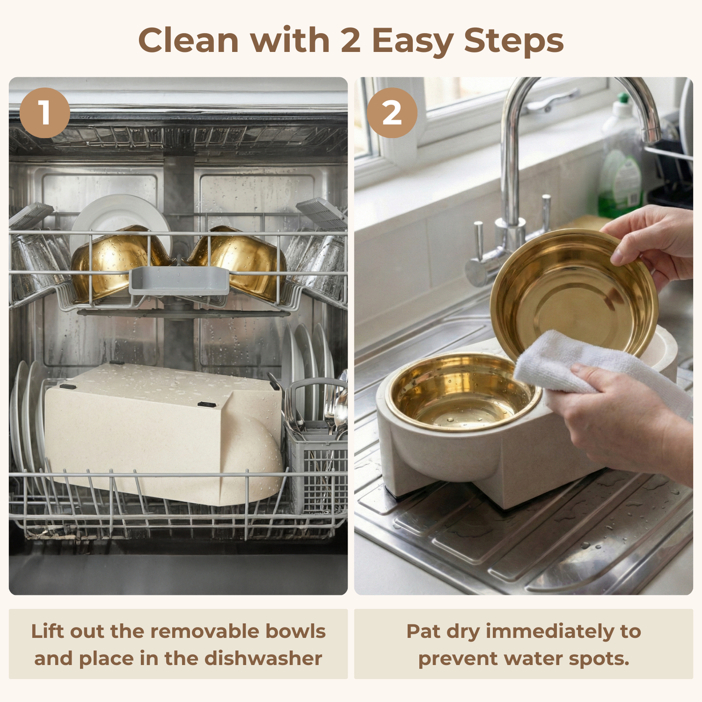 Pelsbarn Dual Dinner Bowl