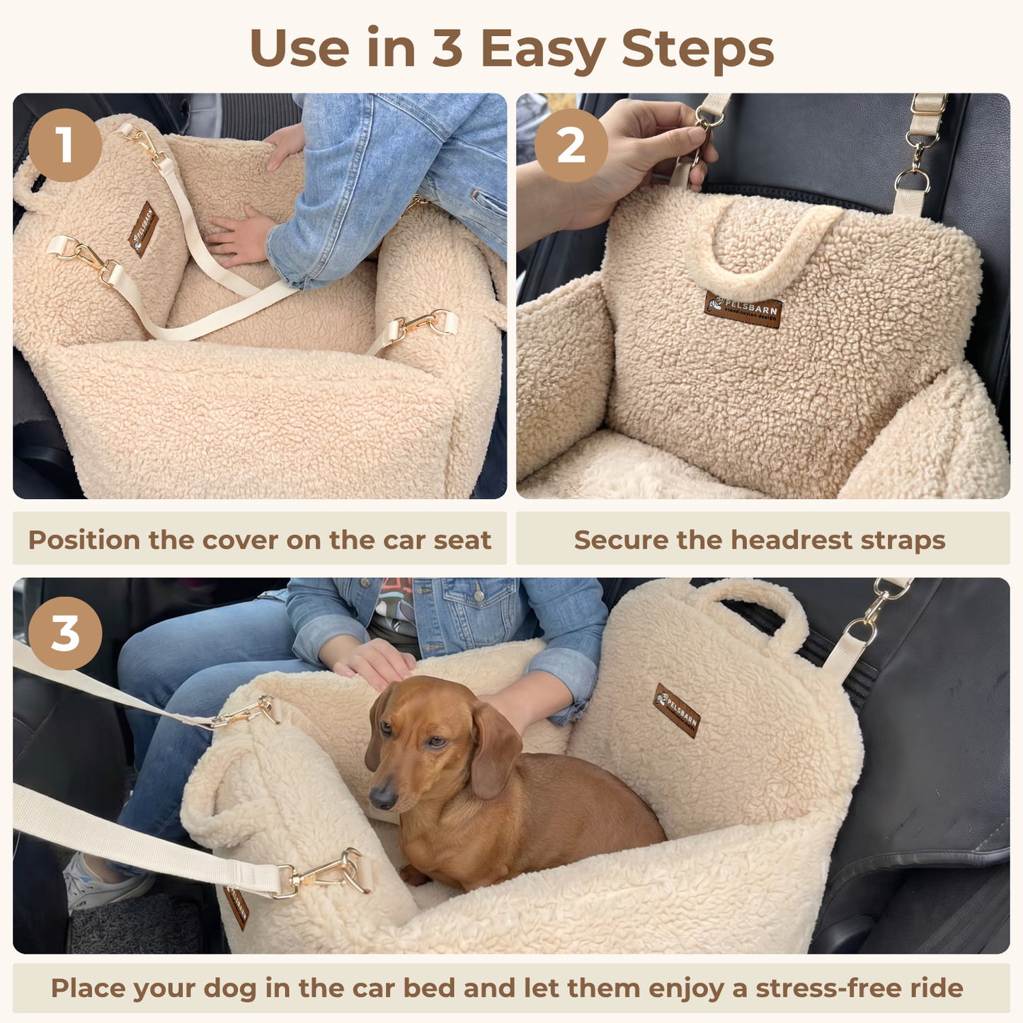 Pelsbarn Teddy Cozy Car Seat Bed
