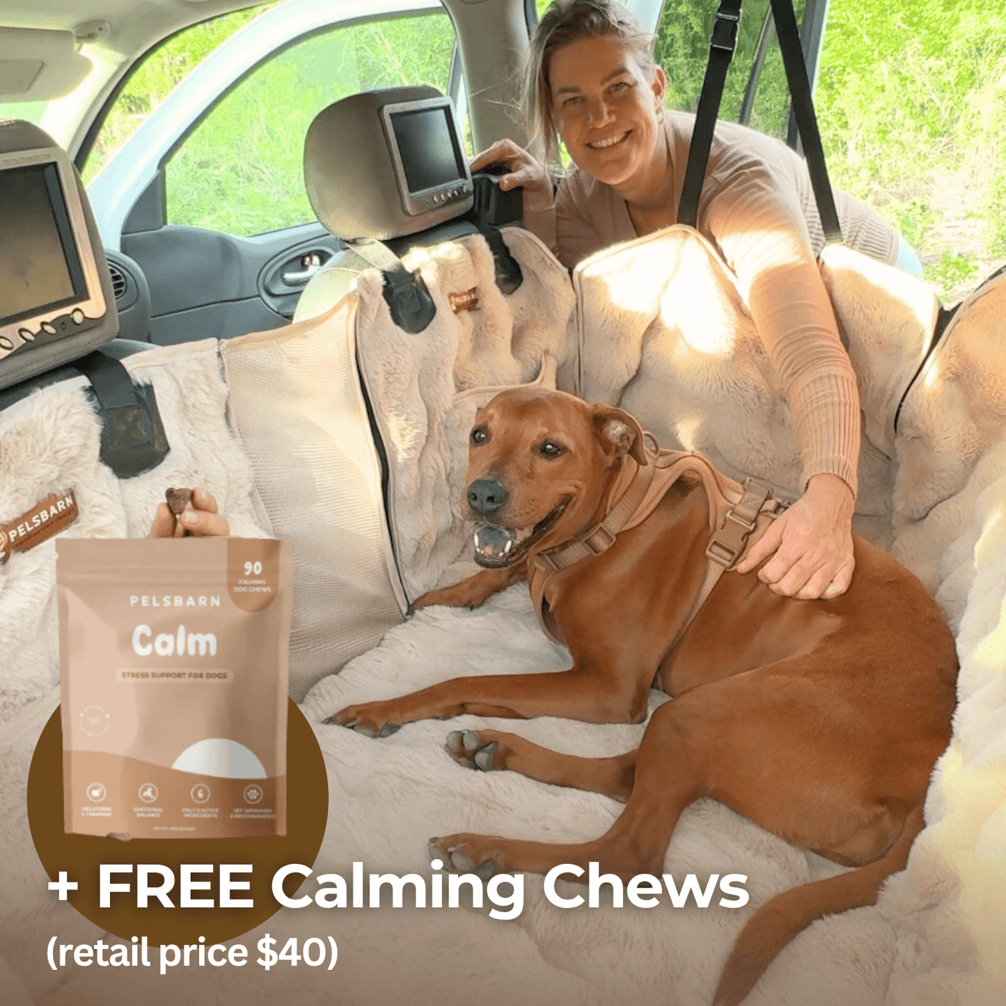 Luxurious Full Backseat + Free Calming Chews