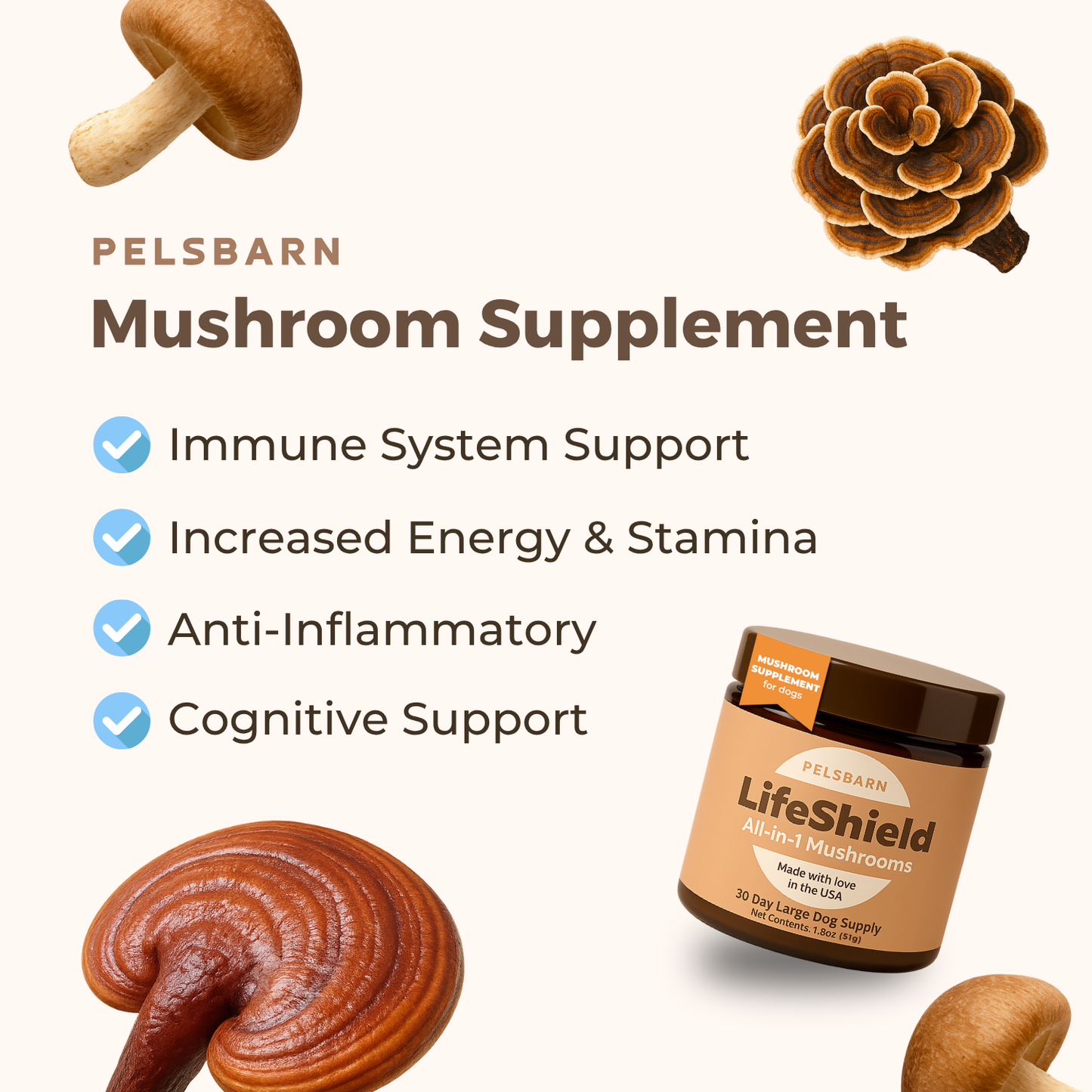 Lifeshield All-in-1 Mushroom Supplement
