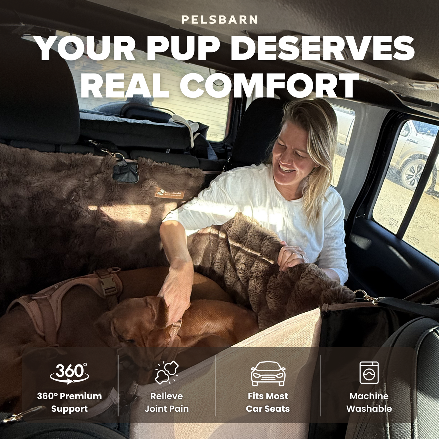 Luxurious Full Backseat Protector + Free Calming Blanket