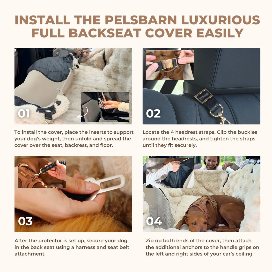 Luxurious Full Backseat Protector + Free Calming Blanket