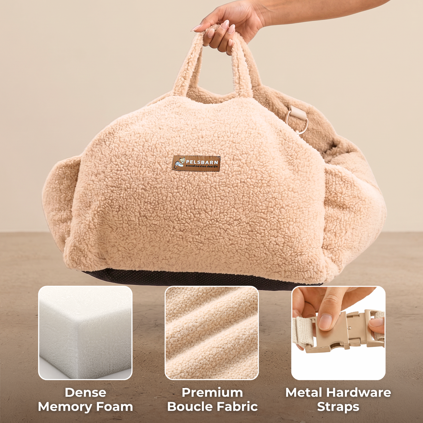 Pelsbarn Teddy Cozy Car Seat Bed