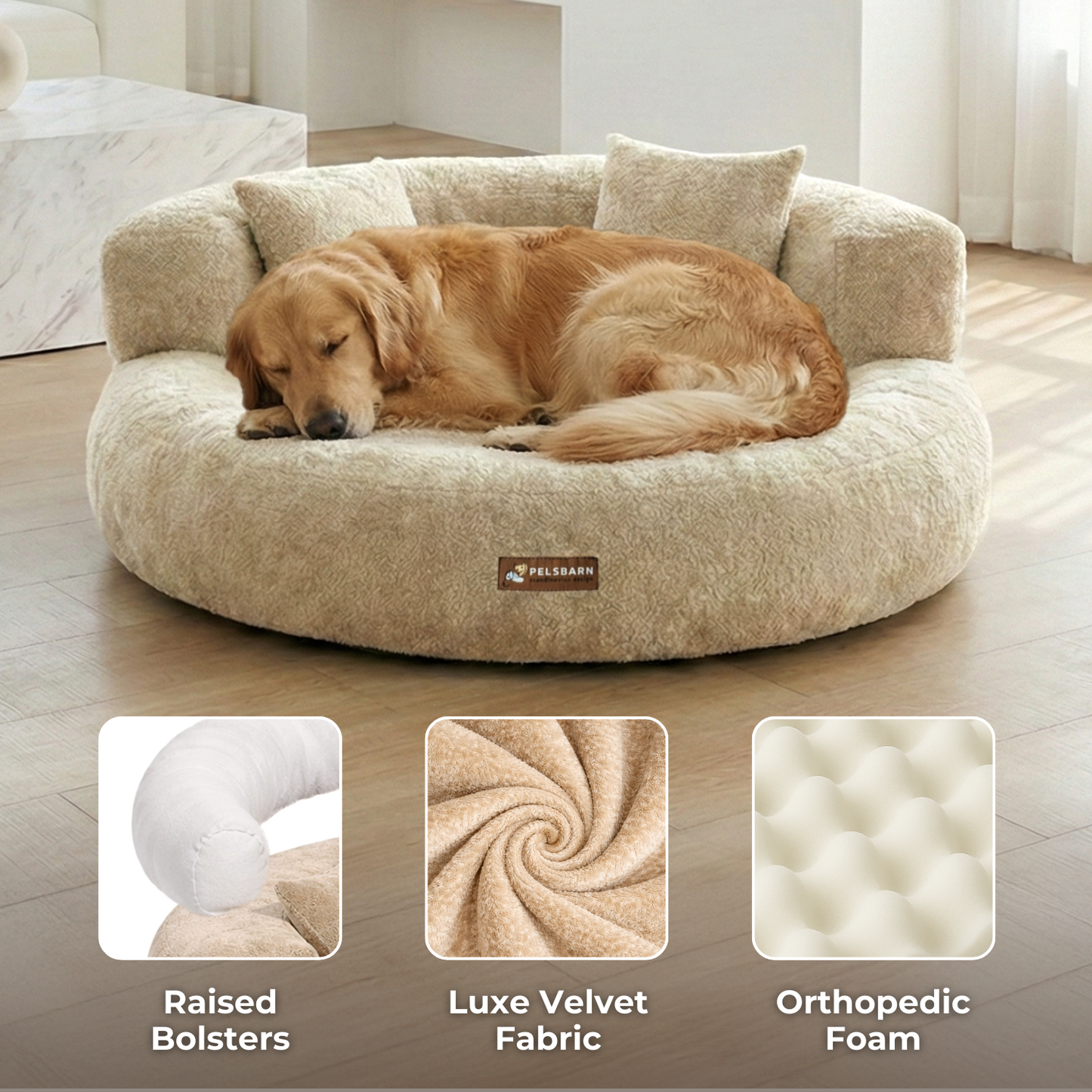 Pelsbarn Diamond Velvet Bed