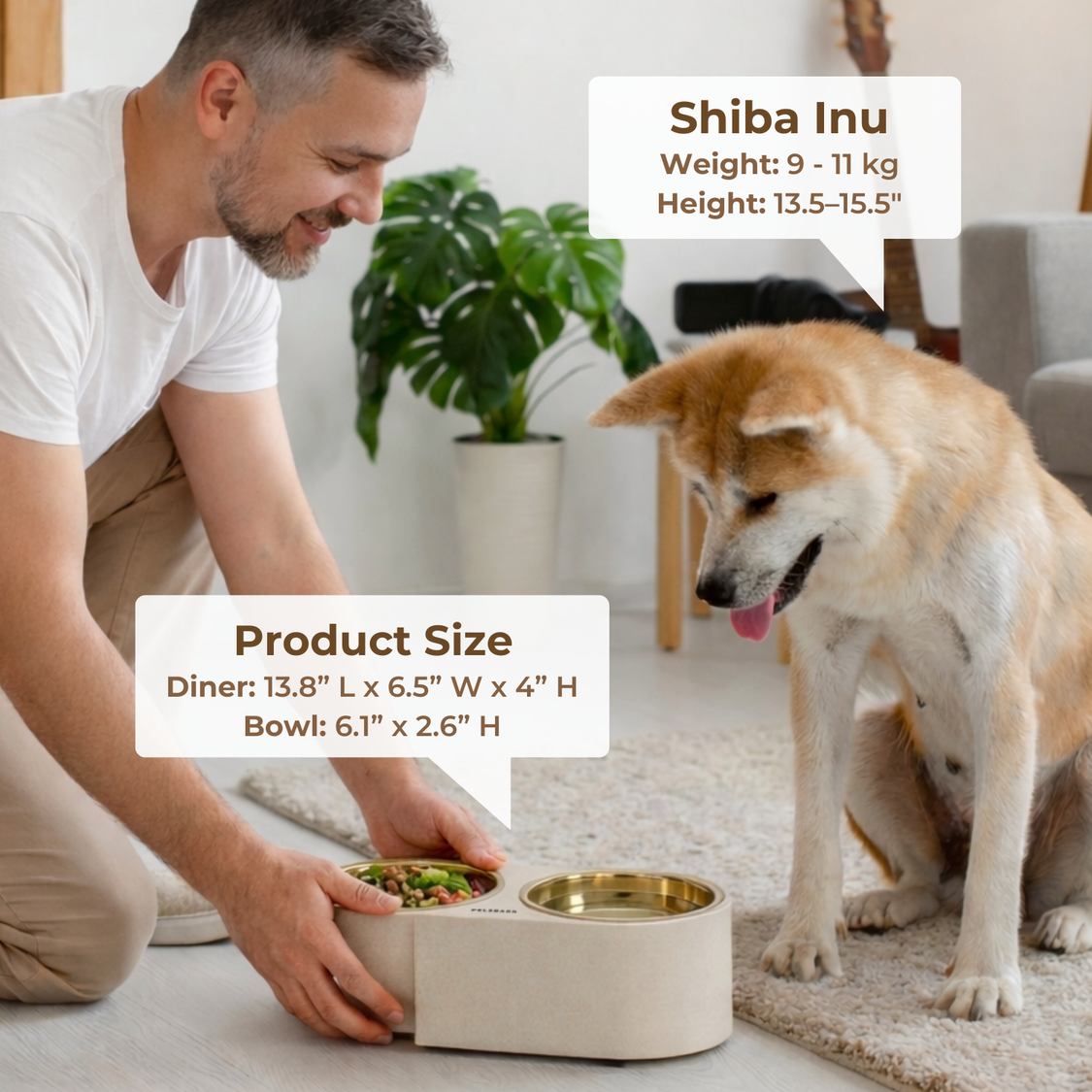 Pelsbarn Dual Dinner Bowl