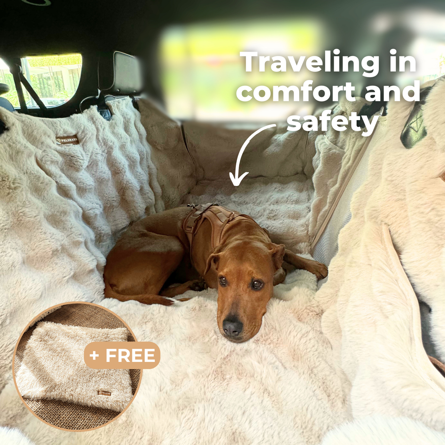 Luxurious Full Backseat Protector + Free Calming Blanket