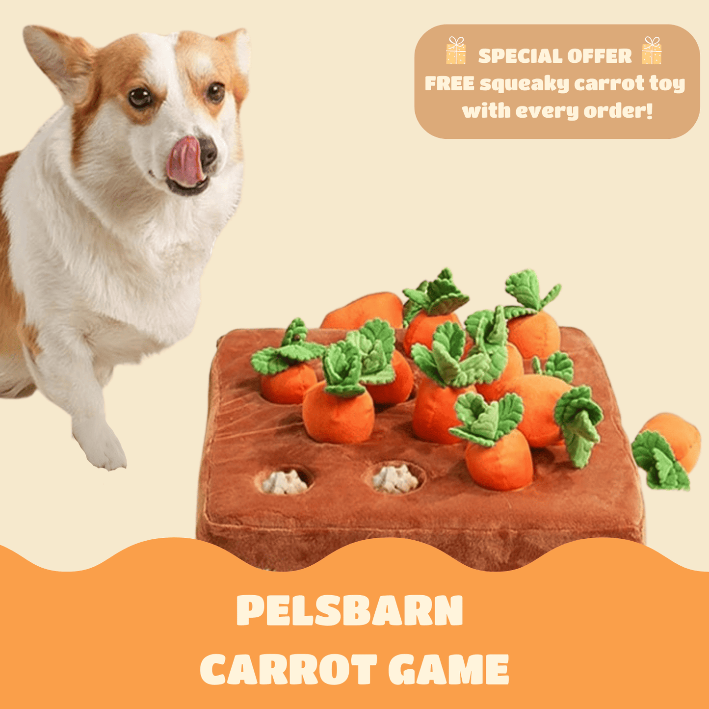 Carrot Entertainment Game to improve dogs' mental health